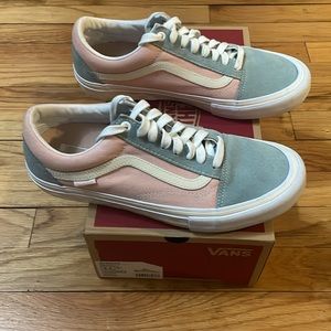Vans Old Skool Pro Washout Peach Blue W 8.5M EUC
